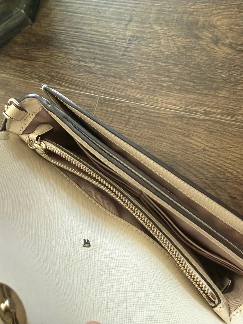 kate spade Cream Crossbody with Pink and Red Floral Accents